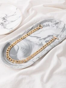 Minimalist OT Buckle Choker - Yellow Gold - View 3