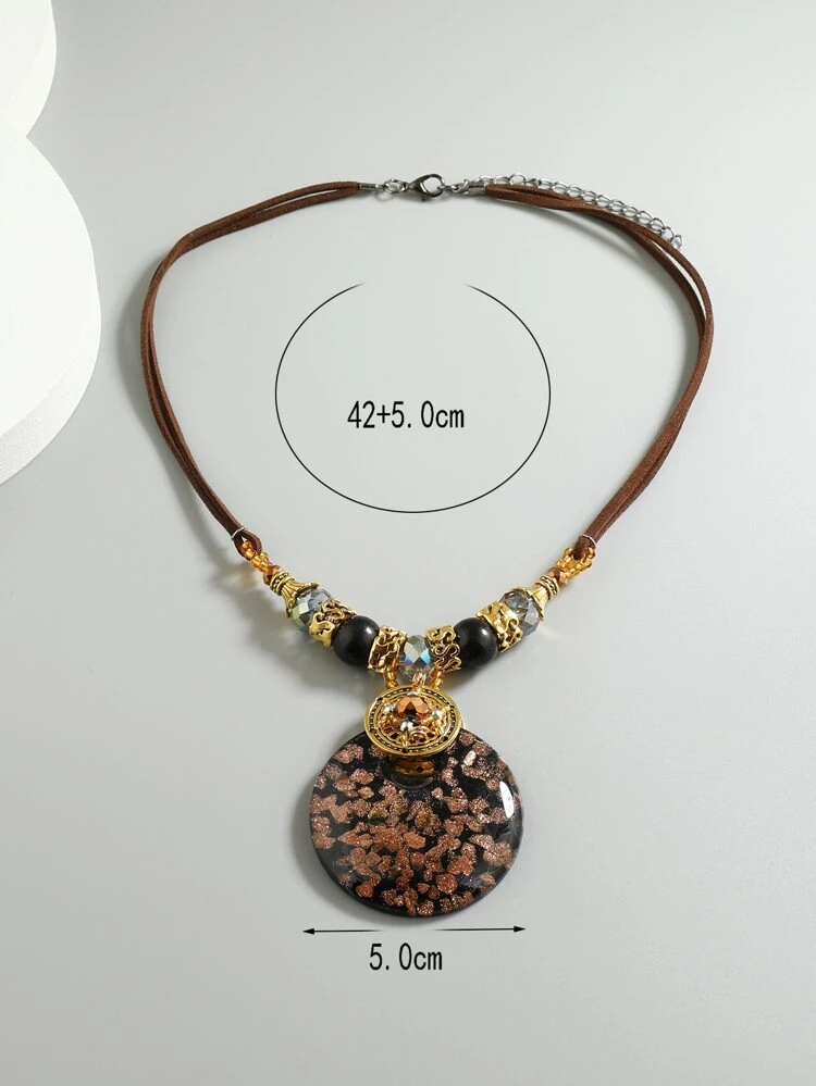 Round Glass Pendant Necklace