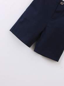 SHEIN 小男童熱帶圖案襯衫和短褲