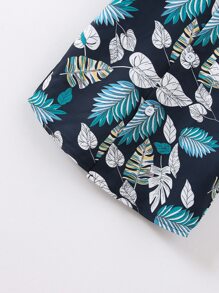 SHEIN 小男童熱帶圖案襯衫和短褲