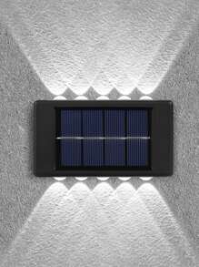 2 件/套 10 LED ABS 太阳能草坪灯，户外太阳能路径灯，户外花园照明，适用于路径、庭院、露台 - 白色 - 查看 6