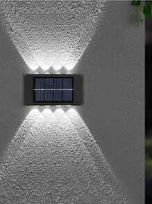 2 件/套 10 LED ABS 太阳能草坪灯，户外太阳能路径灯，户外花园照明，适用于路径、庭院、露台 - 白色 - 查看 8