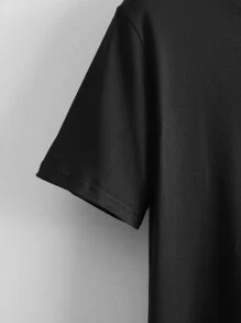 Manfinity Homme Tops Nam Con số Slogan Giải trí - màu đen - Xem 4