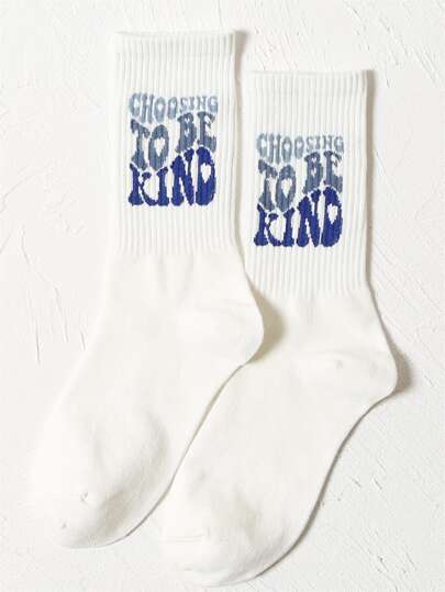 Chaussettes à motif slogan