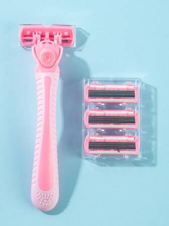 1入組除毛刮胡刀手柄和3入組替換頭
