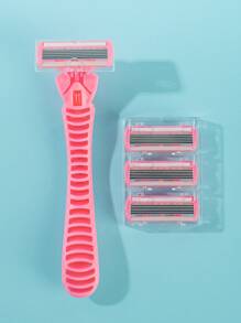 1入組除毛刮胡刀手柄和3入組替換頭 - 彩色 - 查看 2