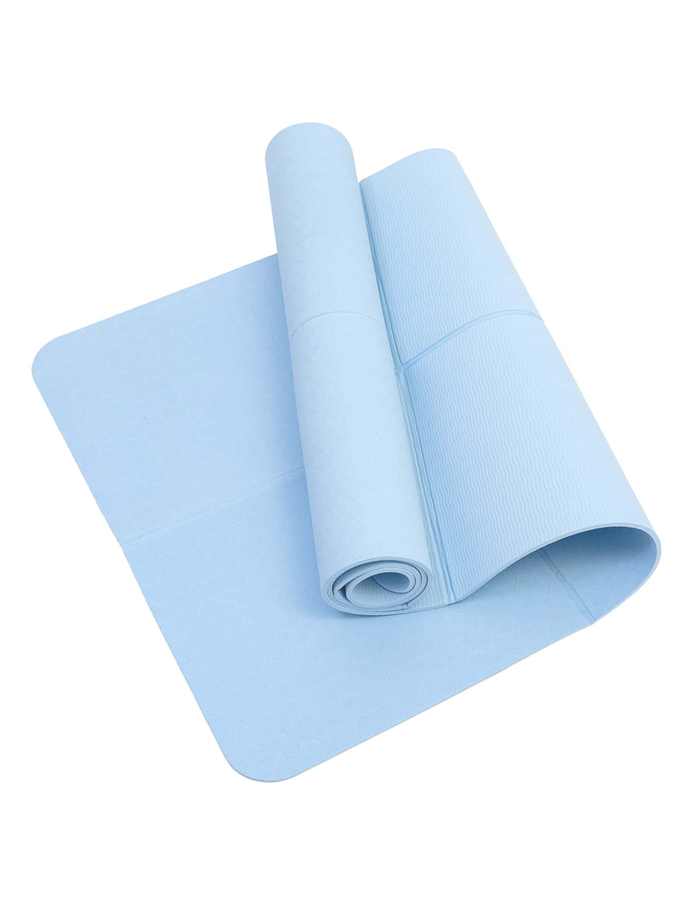 1pc 183*61CM Foldable Yoga Mat - Blue - View 1