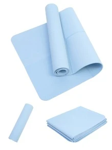 1pc 183*61CM Foldable Yoga Mat - Blue - View 3