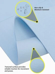 1pc 183*61CM Foldable Yoga Mat - Blue - View 8