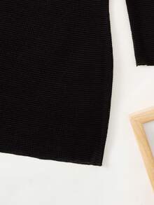 Ring Detail Halter Neck Cover Up Dress - Black - View 5