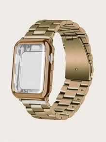 3 trong 1 Dây đeo, Vỏ và Bảo vệ Màn hình Tương thích với Apple Watch - Rượu sâm banh - Xem 1