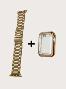 3 trong 1 Dây đeo, Vỏ và Bảo vệ Màn hình Tương thích với Apple Watch - Rượu sâm banh - Xem 2