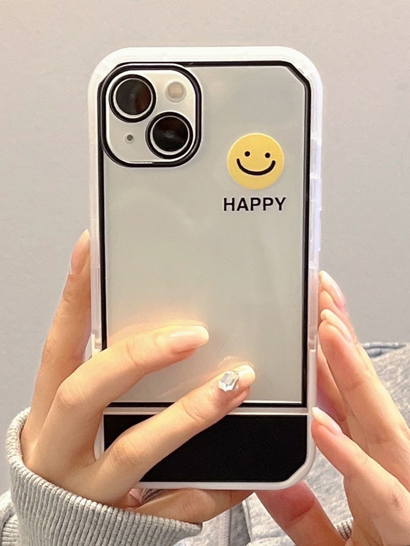 Funda de celular transparente cara de dibujos animados - Multicolor - Ver 1