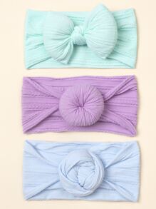 3pcs Baby Solid Hair Band - Multicolor - View 1