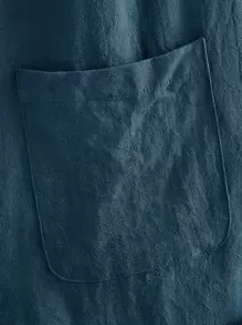 SHEIN EZwear 女士打結連體背帶褲 - 水鴨藍 - 查看 3