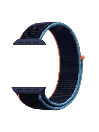 Bucle deportivo de nailon compatible con la correa del Apple Watch 38/40/41/42/44/45/46/49mm, correa trenzada de nailon azul marino ajustable y transpirable compatible con Apple Watch Series Ultra 11/10/9/8/7/6/5/4/3/2/1 SE como regalo para estudiantes que regresan a la escuela