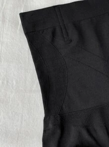 DAZY Bragas faja tejido de canalé - Negro - Ver 4