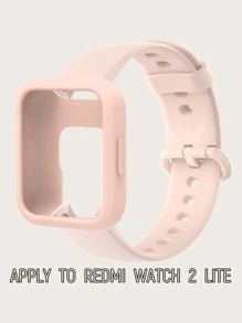 二合一矽膠套和錶帶適用於紅米手錶 2 Lite - 淺粉色 - 查看 4