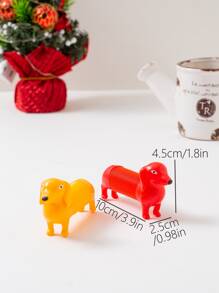 1pc Con chó có hình dạng màu sắc ngẫu nhiên thủ công trang trí - Nhiều màu - Xem 3