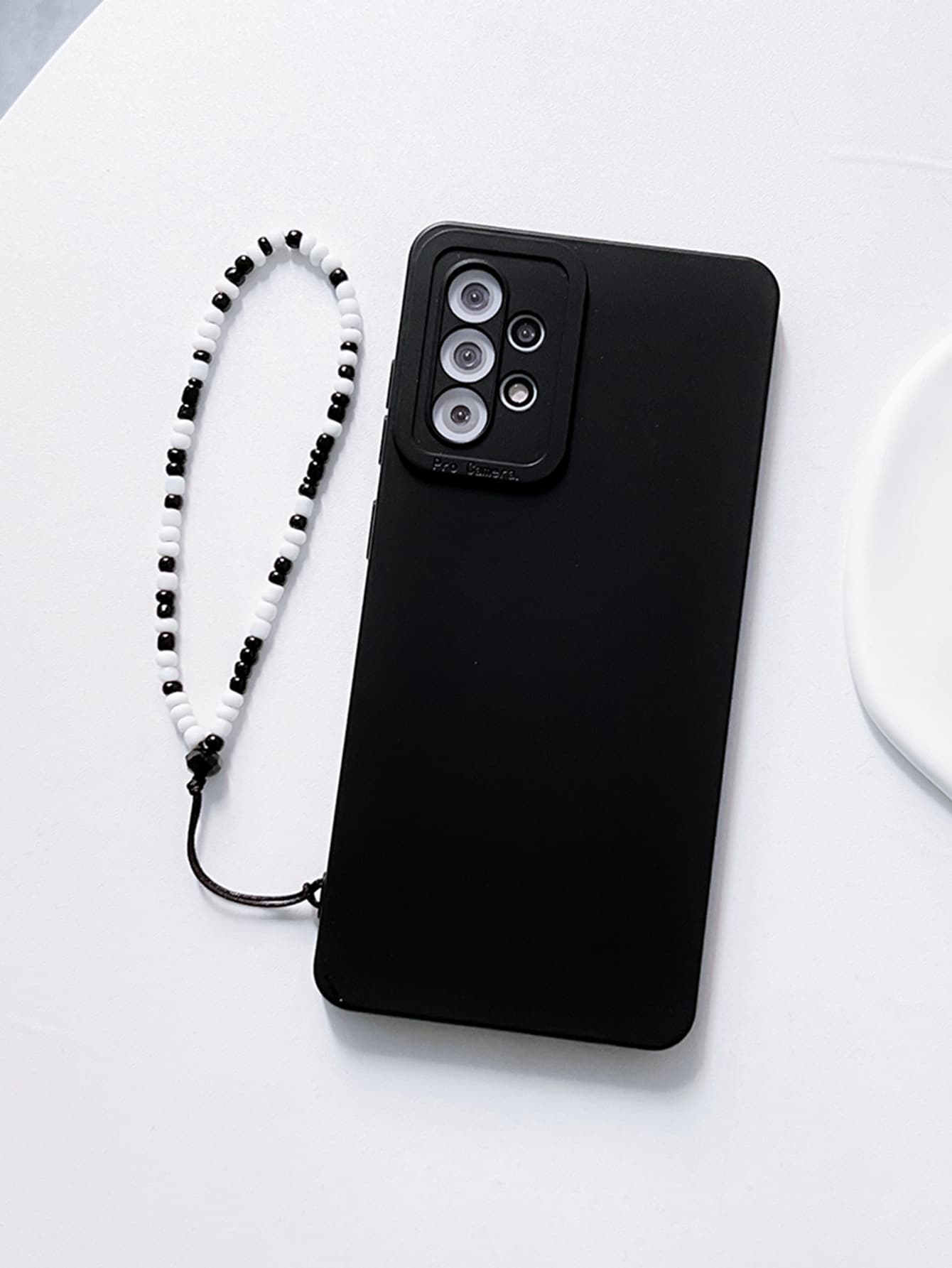 Ốp điện thoại cứng cáp kèm dây đeo hạt cườm, phiên bản quốc tế, không phải phiên bản nội địa. - màu đen - Xem 1