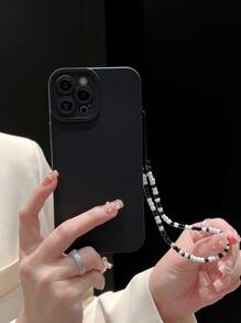 Ốp điện thoại cứng cáp kèm dây đeo hạt cườm, phiên bản quốc tế, không phải phiên bản nội địa. - màu đen - Xem 3