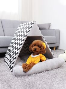 Tienda para mascota estampado geométrico