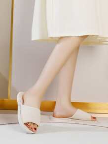 Dép đi trong Nhà dành Nữ Sọc Đúng mốt - Màu be - Xem 5