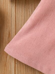 Baby Patched Pocket Pinafore Dress & Tee - Multicolor - View 7