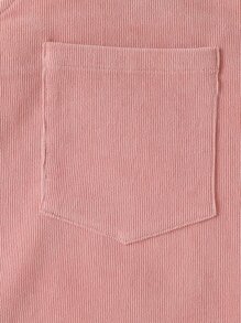 Baby Patched Pocket Pinafore Dress & Tee - Multicolor - View 6