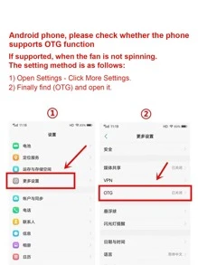 1 pieza Ventilador de teléfono de doble puerto - Azul - Ver 5