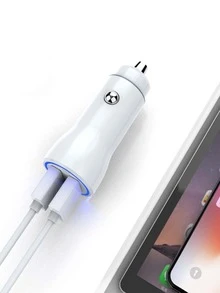 雙USB車載充電器 - 白色 - 查看 5