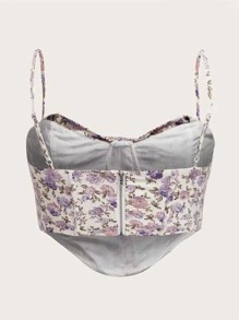 Dreamara 大碼印花堆堆領吊帶上衣 - 彩色 - 查看 2