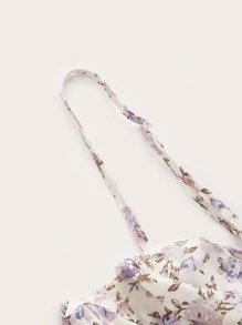 Dreamara 大碼印花堆堆領吊帶上衣 - 彩色 - 查看 4