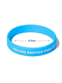 Fashionable and Popular 9pcs Men Letter Graphic Silicone Bracelet for Jewelry Gift and for a Stylish Look - Multicolor - View 3