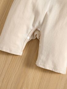 Baby Boy Cartoon Graphic Tee Romper - Apricot - View 5