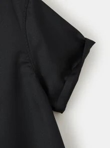 Manfinity Men Letter & Scorpion Print Shirt - Black - View 3