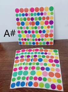 5 bucăți model de inimă de dragoste colorată, autocolant în formă de stea de punct Film Curcubeu inimă de dragoste autocolant bricolaj grădiniță autocolant pentru cont de mână autocolant Material de decorare - Multicolor - Vizualizare 5