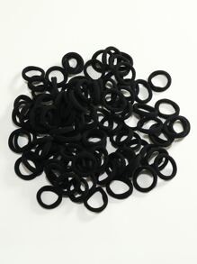 100pcs Minimalist Hair Tie - Black - View 1