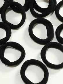 100pcs Minimalist Hair Tie - Black - View 3