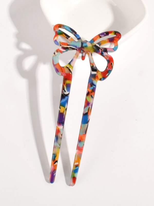 Pasador de pelo con decoración de mariposa linda, accesorio para moño de pelo, pieza para moño, pasadores para peinado, artículos escolares