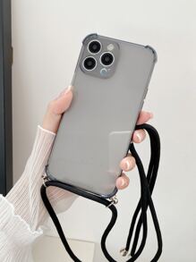 防摔手機外殼帶斜肩包手機掛繩 - 灰色 - 查看 1