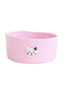 1 cái giỏ lưu trữ trang trí cho mèo - Hồng - Xem 2