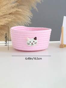 1 cái giỏ lưu trữ trang trí cho mèo - Hồng - Xem 3