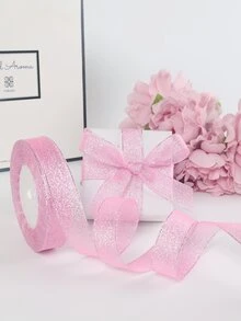 1pc 2cm Wide Colorful Onion Ribbons, 22m Satin Ribbons With Small Bows For DIY, Gift Packaging, Craft Accessories