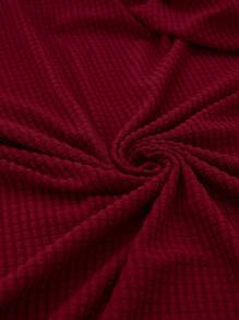 1pc Plain Sofa Seat Cushion Cover - Red - View 5