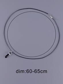 時尚流行7入組男士幾何吊墜項鍊，適合珠寶禮物和時尚外觀 - 黑色 - 查看 3