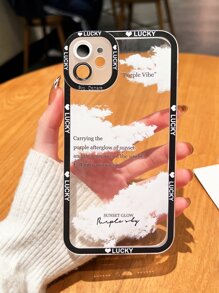 雲朵圖案透明手機殼 - 彩色 - 查看 2