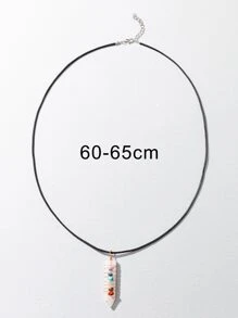 時尚流行男士寶石吊墜項鍊，適合度假和時尚外觀 - 彩色 - 查看 3