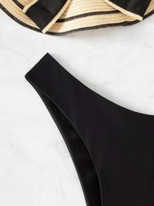 SHEIN Swim Summer Beach Solid High Cut Bikini Bottom