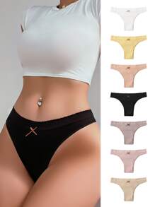 7件前蝴蝶結內褲 - 彩色 - 查看 3